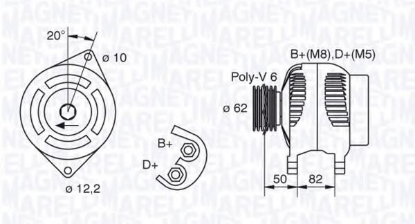 Imagine Generator / Alternator MAGNETI MARELLI 063321620010