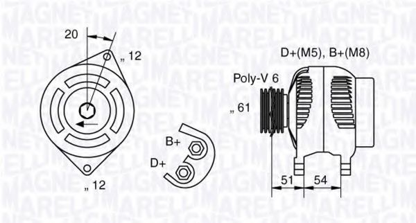 Imagine Generator / Alternator MAGNETI MARELLI 063321862010