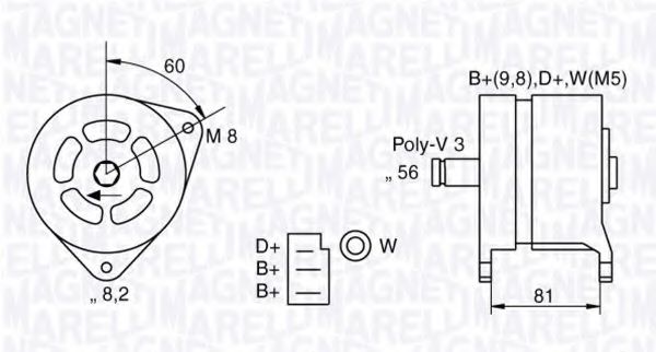 Imagine Generator / Alternator MAGNETI MARELLI 063324145010