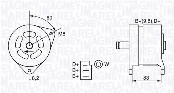 Imagine Generator / Alternator MAGNETI MARELLI 063324264010