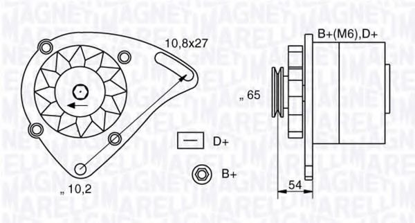 Imagine Generator / Alternator MAGNETI MARELLI 063341454010