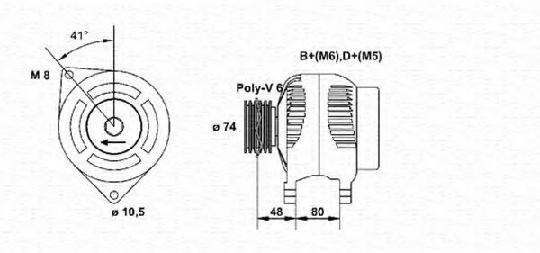 Imagine Generator / Alternator MAGNETI MARELLI 063341705010