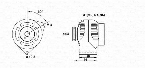 Imagine Generator / Alternator MAGNETI MARELLI 063341770010