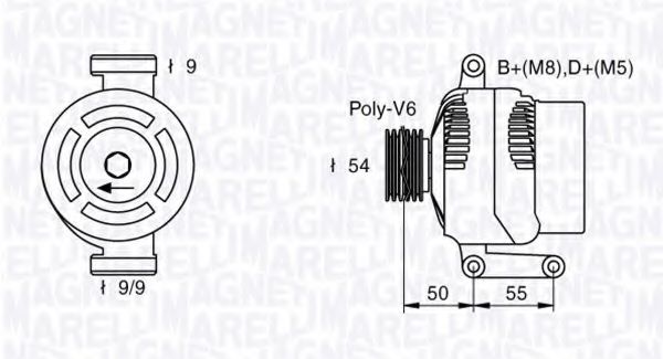 Imagine Generator / Alternator MAGNETI MARELLI 063377019010