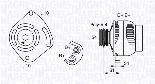 Imagine Generator / Alternator MAGNETI MARELLI 063377030010