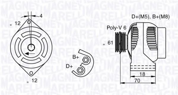 Imagine Generator / Alternator MAGNETI MARELLI 063377032010