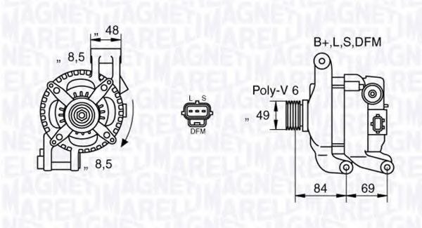 Imagine Generator / Alternator MAGNETI MARELLI 063377417010