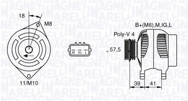 Imagine Generator / Alternator MAGNETI MARELLI 063377428010