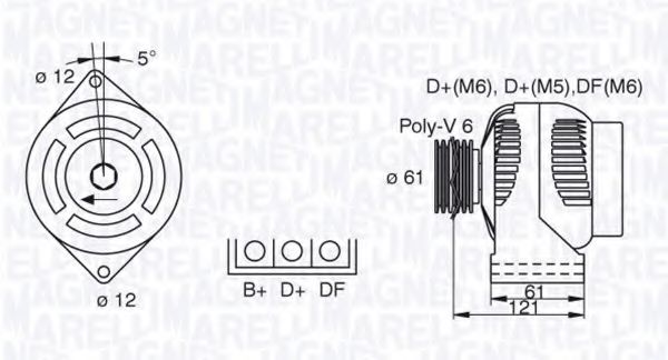 Imagine Generator / Alternator MAGNETI MARELLI 063377491010