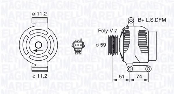 Imagine Generator / Alternator MAGNETI MARELLI 063380007010