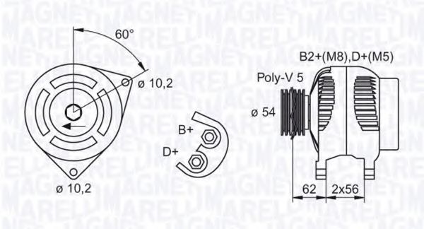 Imagine Generator / Alternator MAGNETI MARELLI 063532250220