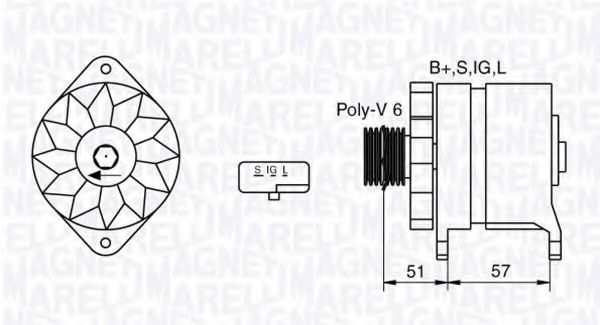 Imagine Generator / Alternator MAGNETI MARELLI 063532631010