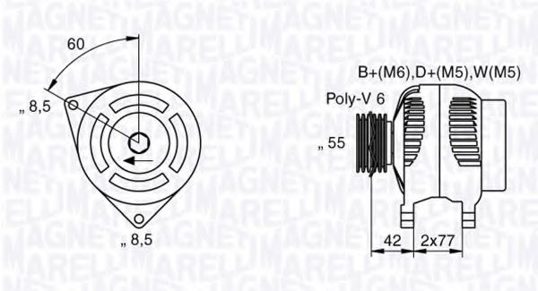 Imagine Generator / Alternator MAGNETI MARELLI 063533100530