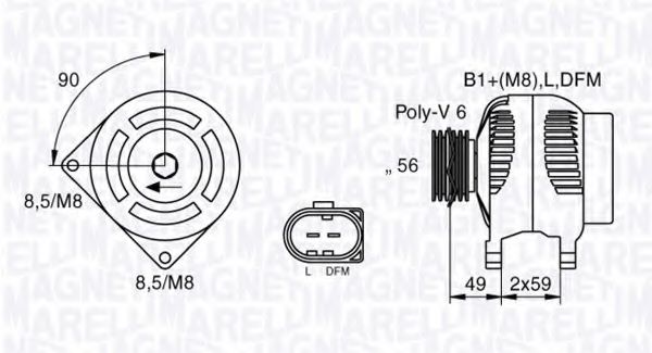 Imagine Generator / Alternator MAGNETI MARELLI 063533250010