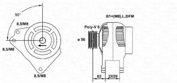 Imagine Generator / Alternator MAGNETI MARELLI 063533490010