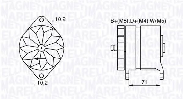 Imagine Generator / Alternator MAGNETI MARELLI 063534681240