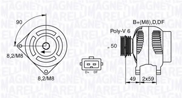 Imagine Generator / Alternator MAGNETI MARELLI 063535150200