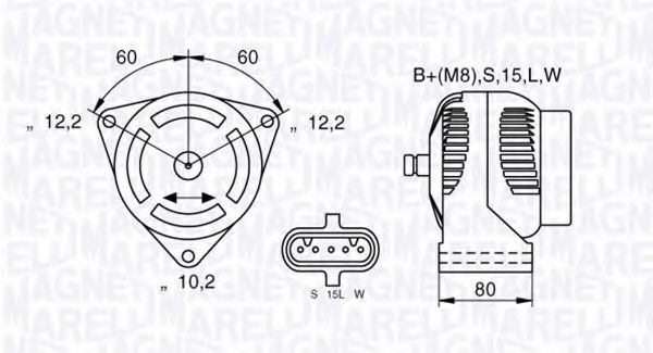 Imagine Generator / Alternator MAGNETI MARELLI 063535255010