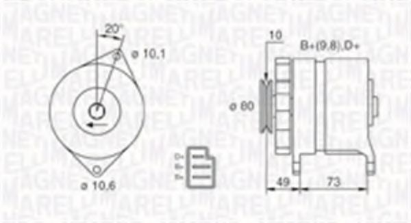 Imagine Generator / Alternator MAGNETI MARELLI 063730016010