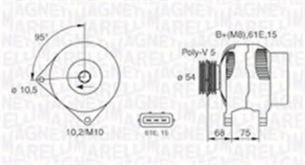 Imagine Generator / Alternator MAGNETI MARELLI 063730025010