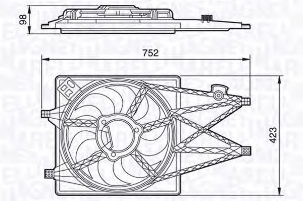 Imagine Ventilator, radiator MAGNETI MARELLI 069422457010