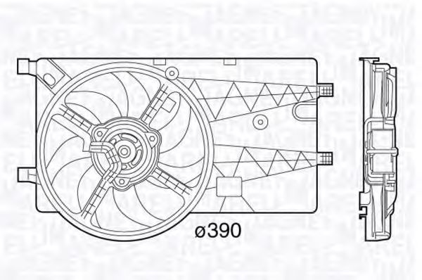 Imagine Ventilator, radiator MAGNETI MARELLI 069422574010