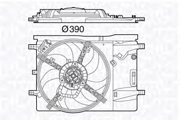 Imagine Ventilator, radiator MAGNETI MARELLI 069422576010