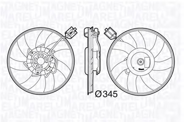 Imagine Ventilator, radiator MAGNETI MARELLI 069422586010