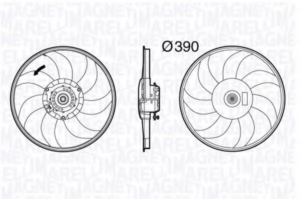 Ventilator, radiator MAGNETI MARELLI 069422589010