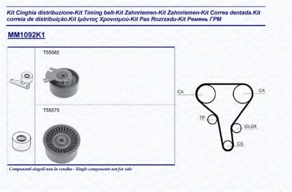 Set curea de distributie MAGNETI MARELLI 341310921101