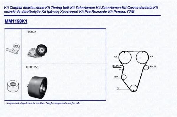 Imagine Set curea de distributie MAGNETI MARELLI 341311981101