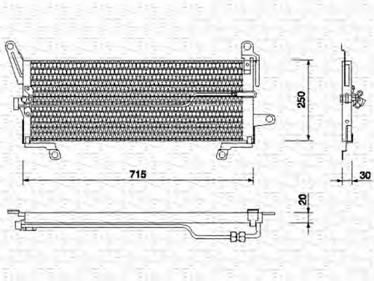 Imagine Condensator, climatizare MAGNETI MARELLI 350203106000