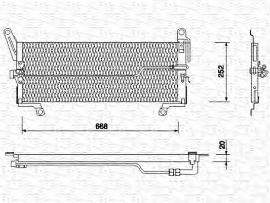 Imagine Condensator, climatizare MAGNETI MARELLI 350203113000