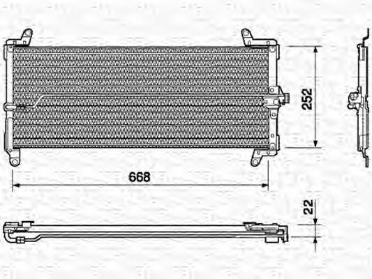 Imagine Condensator, climatizare MAGNETI MARELLI 350203117000