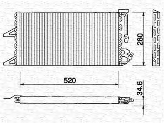 Imagine Condensator, climatizare MAGNETI MARELLI 350203130000