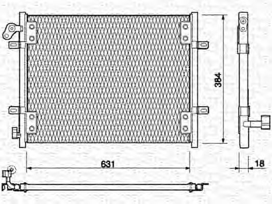 Imagine Condensator, climatizare MAGNETI MARELLI 350203139000