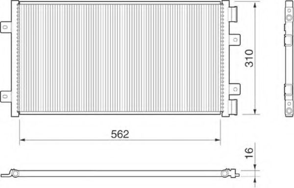 Imagine Condensator, climatizare MAGNETI MARELLI 350203147000