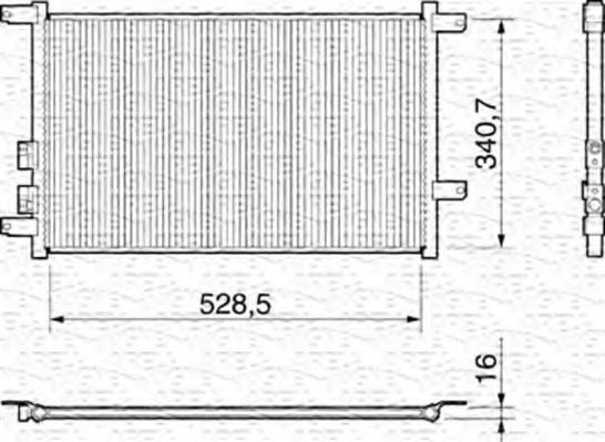 Imagine Condensator, climatizare MAGNETI MARELLI 350203156000