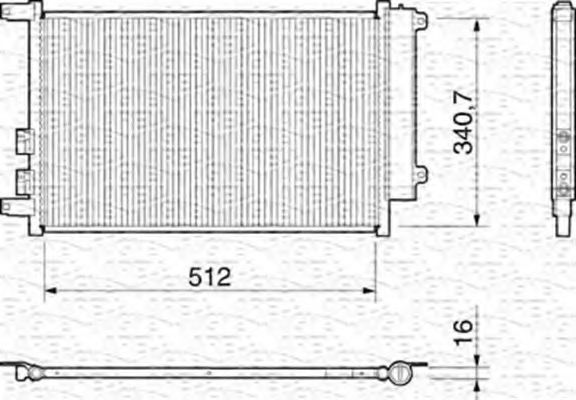 Imagine Condensator, climatizare MAGNETI MARELLI 350203157000