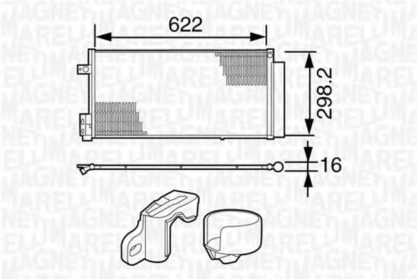 Imagine Condensator, climatizare MAGNETI MARELLI 350203226000