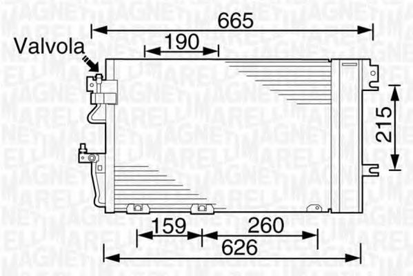 Imagine Condensator, climatizare MAGNETI MARELLI 350203257000