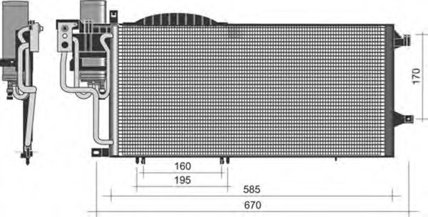 Imagine Condensator, climatizare MAGNETI MARELLI 350203352000