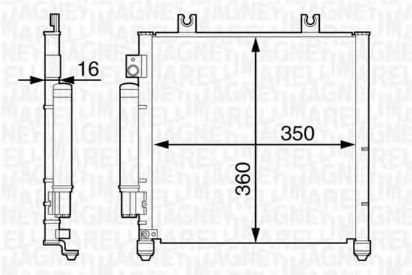 Imagine Condensator, climatizare MAGNETI MARELLI 350203357000