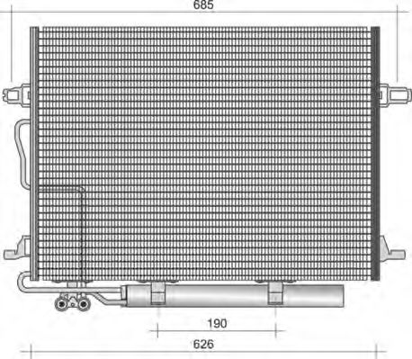 Imagine Condensator, climatizare MAGNETI MARELLI 350203438000