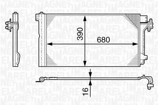 Imagine Condensator, climatizare MAGNETI MARELLI 350203478000