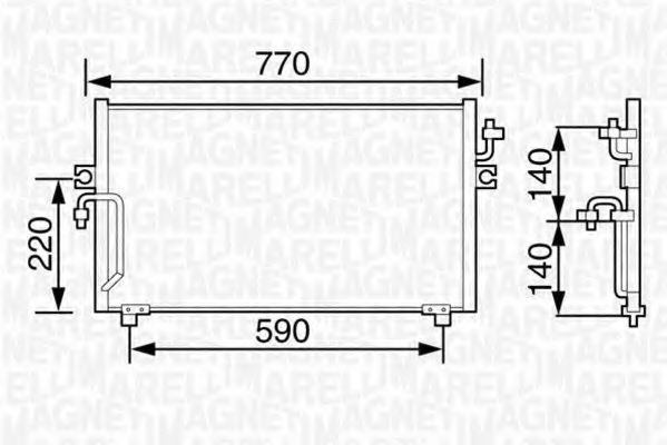 Imagine Condensator, climatizare MAGNETI MARELLI 350203481000