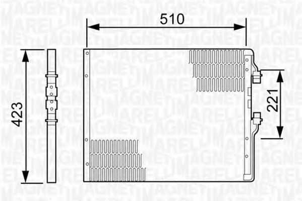 Imagine Condensator, climatizare MAGNETI MARELLI 350203499000