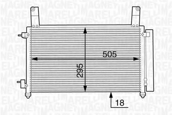 Imagine Condensator, climatizare MAGNETI MARELLI 350203604000