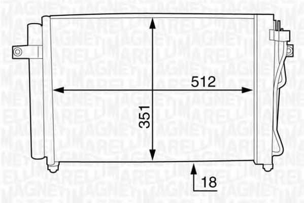 Imagine Condensator, climatizare MAGNETI MARELLI 350203612000