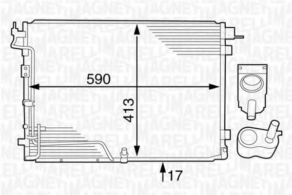 Imagine Condensator, climatizare MAGNETI MARELLI 350203626000